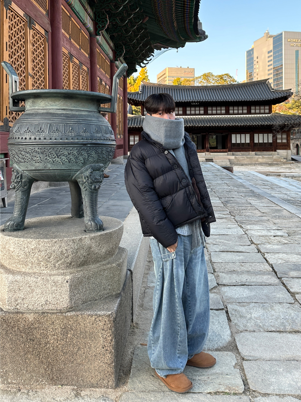 패딩 모델 착용 이미지-S86L12