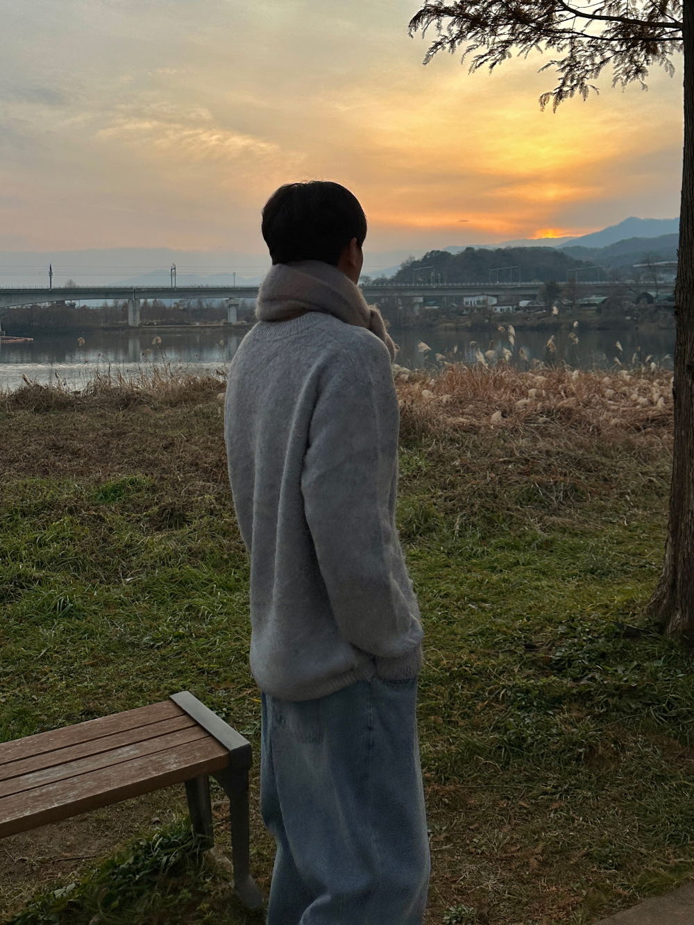 코트 모델 착용 이미지-S74L57