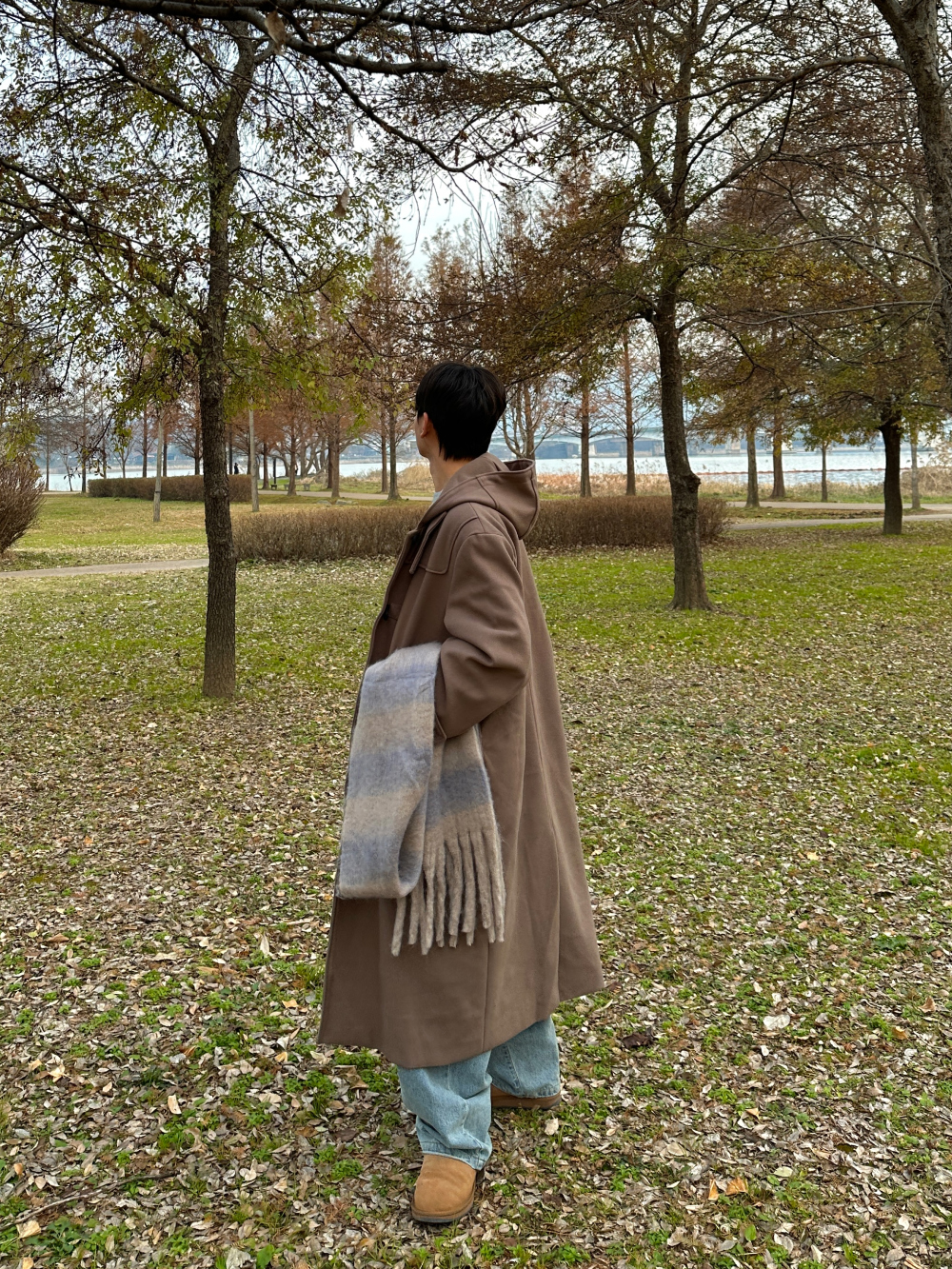 코트 모델 착용 이미지-S74L50