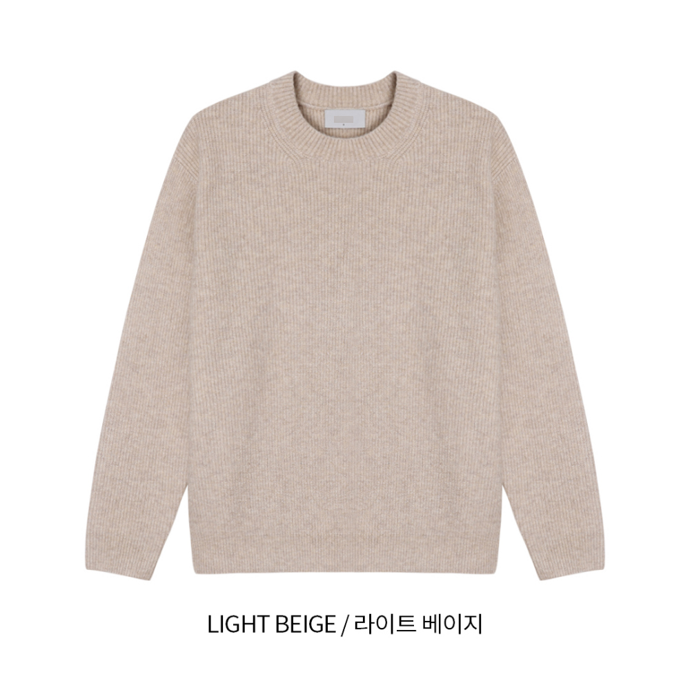 긴팔 티셔츠 크림 색상 이미지-S62L4