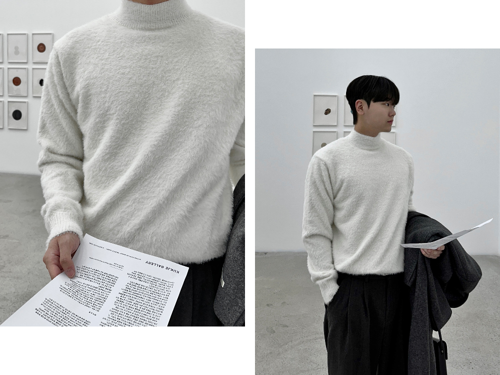 긴팔 티셔츠 모델 착용 이미지-S57L43