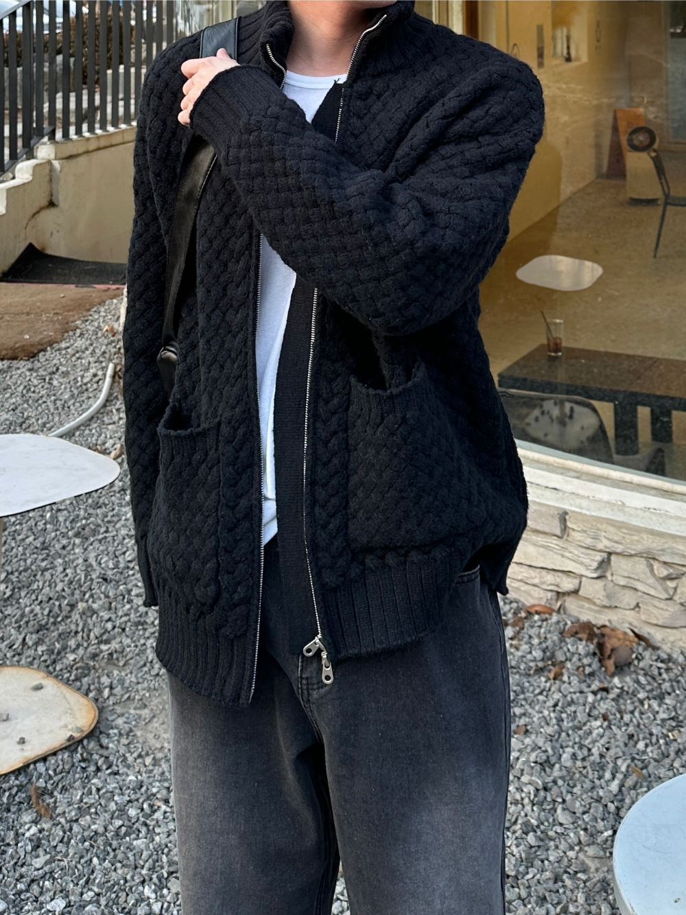 카디건 모델 착용 이미지-S72L12
