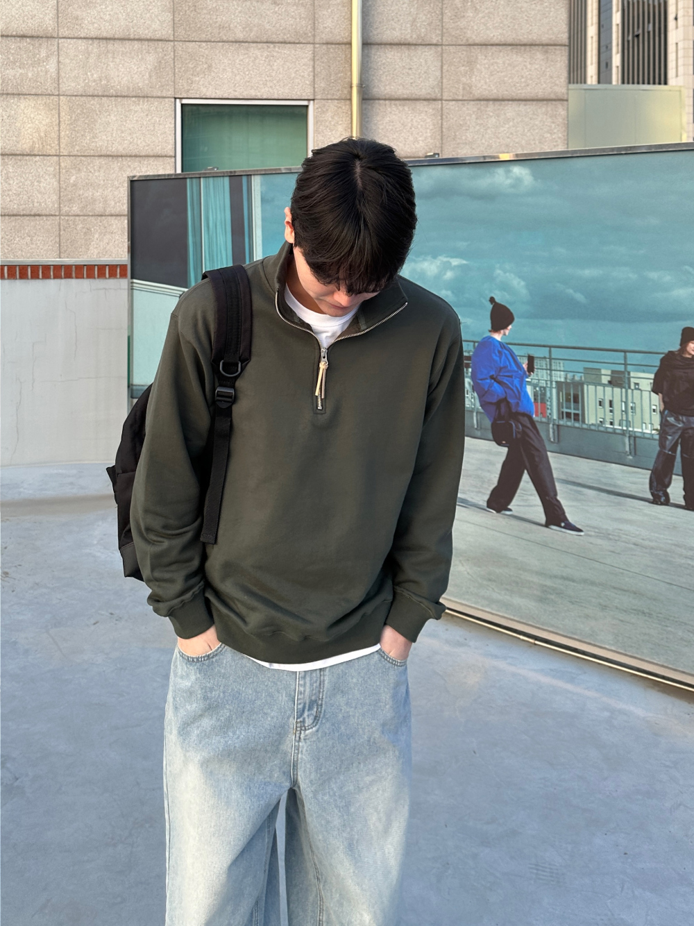 코트 모델 착용 이미지-S79L15