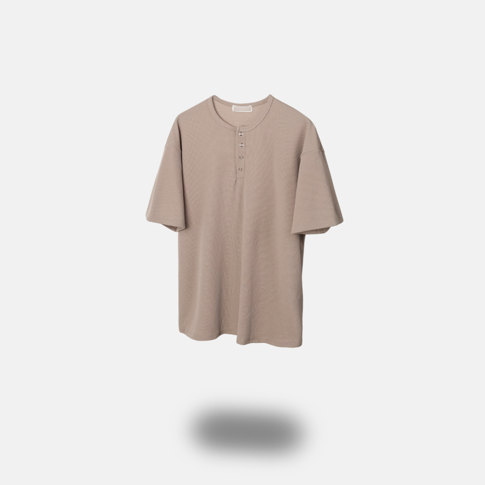 반팔 티셔츠 크림 색상 이미지-S32L39