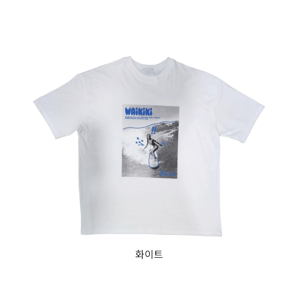 반팔 티셔츠 화이트 색상 이미지-S34L3