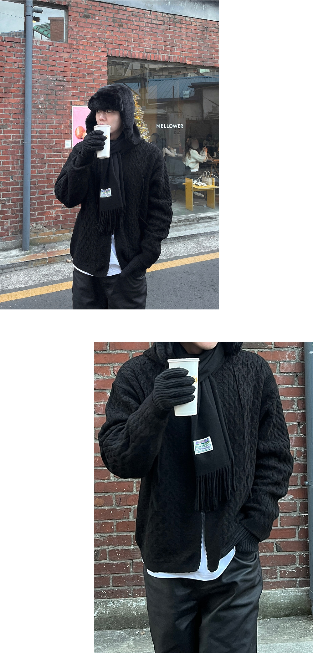 머플러 모델 착용 이미지-S80L3