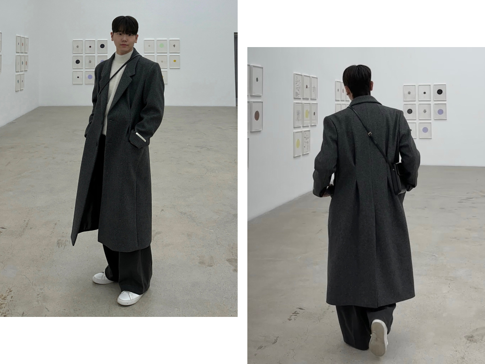 코트 모델 착용 이미지-S77L32