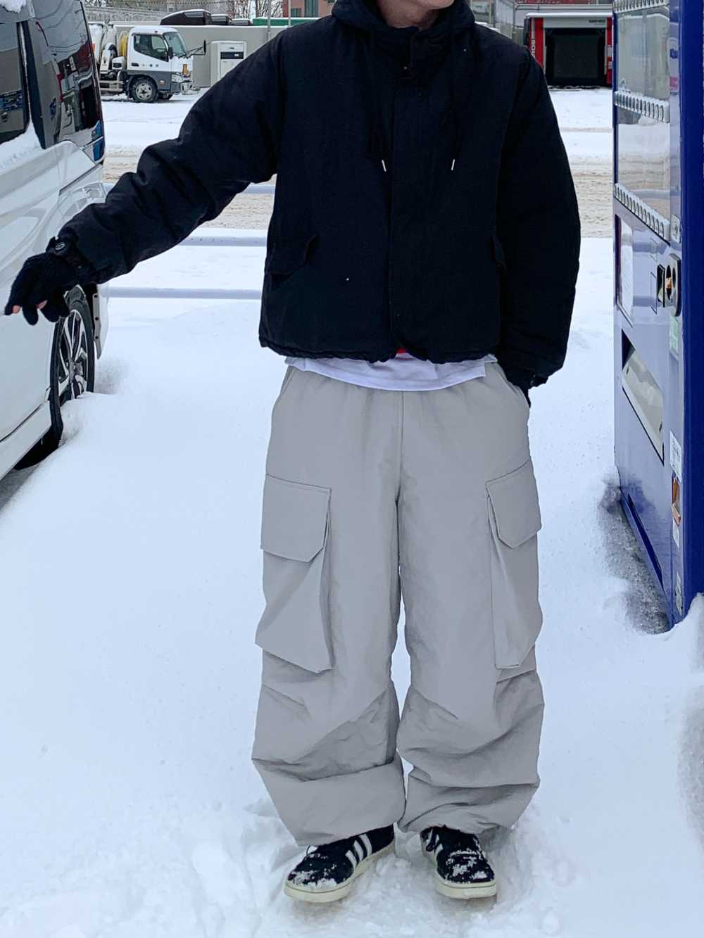 머플러 모델 착용 이미지-S64L21