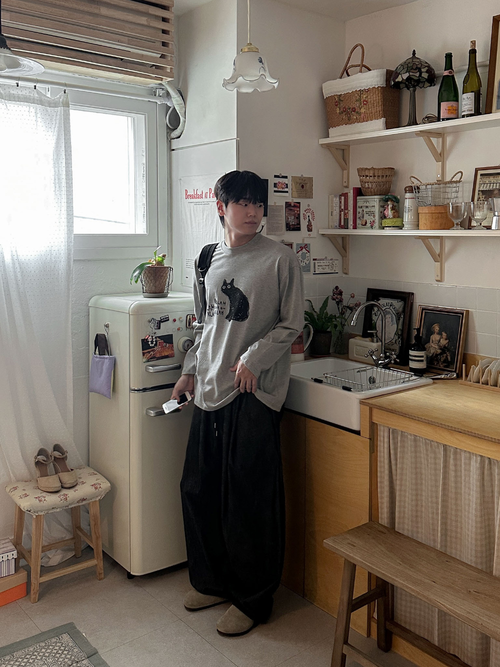 바지 모델 착용 이미지-S134L1
