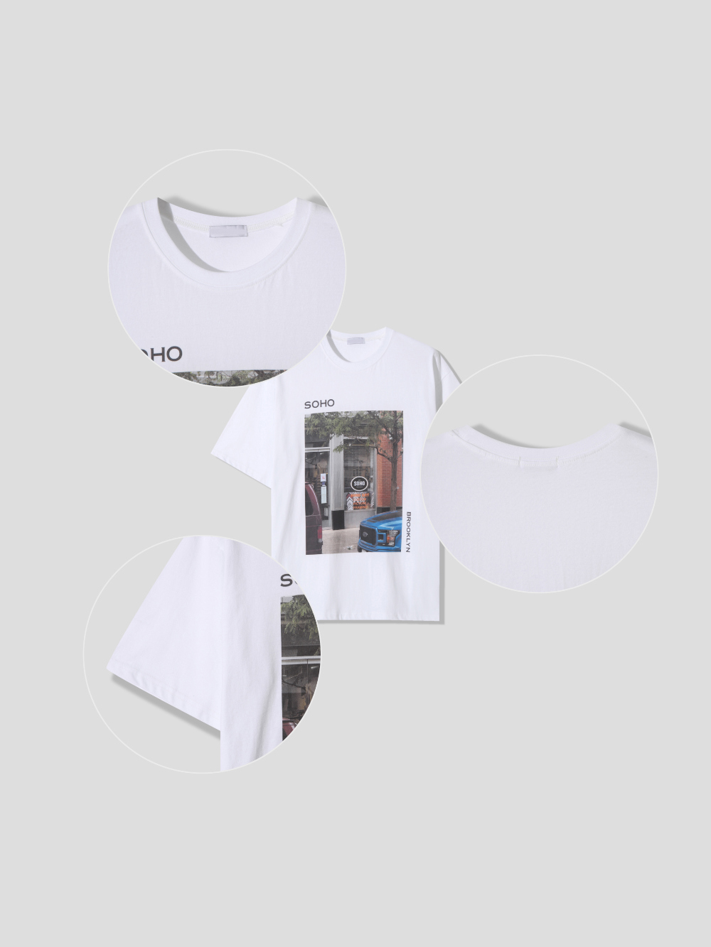 반팔 티셔츠 화이트 색상 이미지-S139L4
