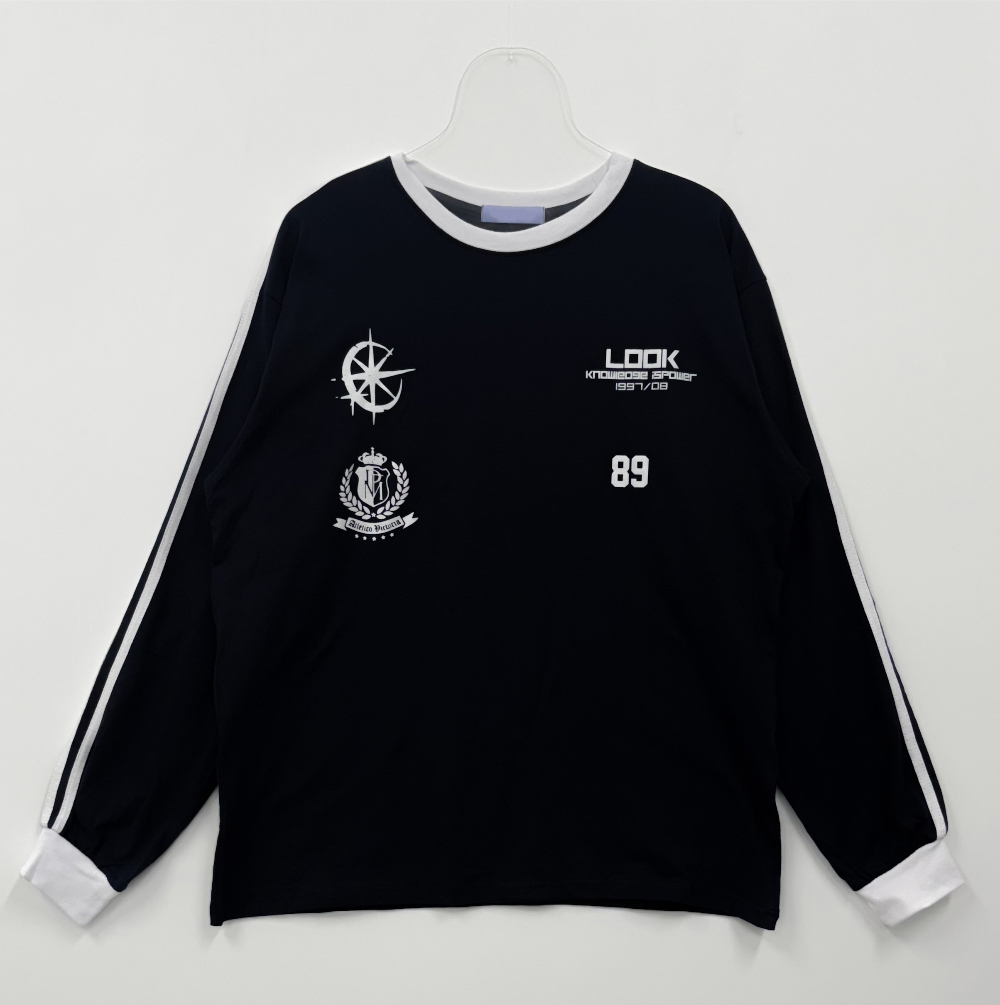 긴팔 티셔츠 차콜 색상 이미지-S141L3
