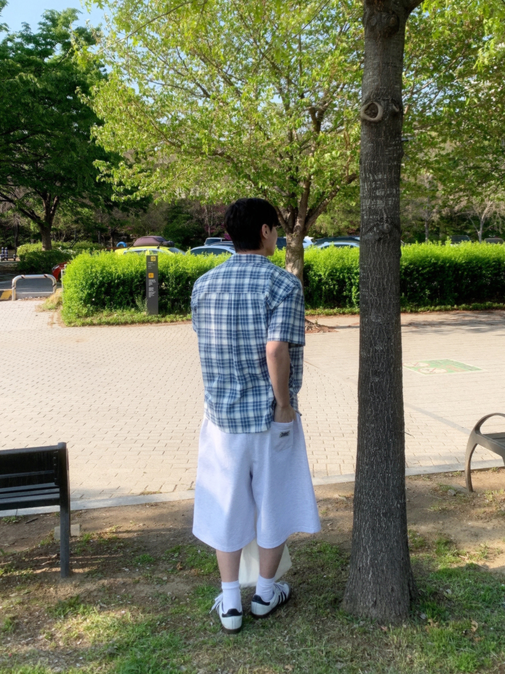 반바지 모델 착용 이미지-S135L47