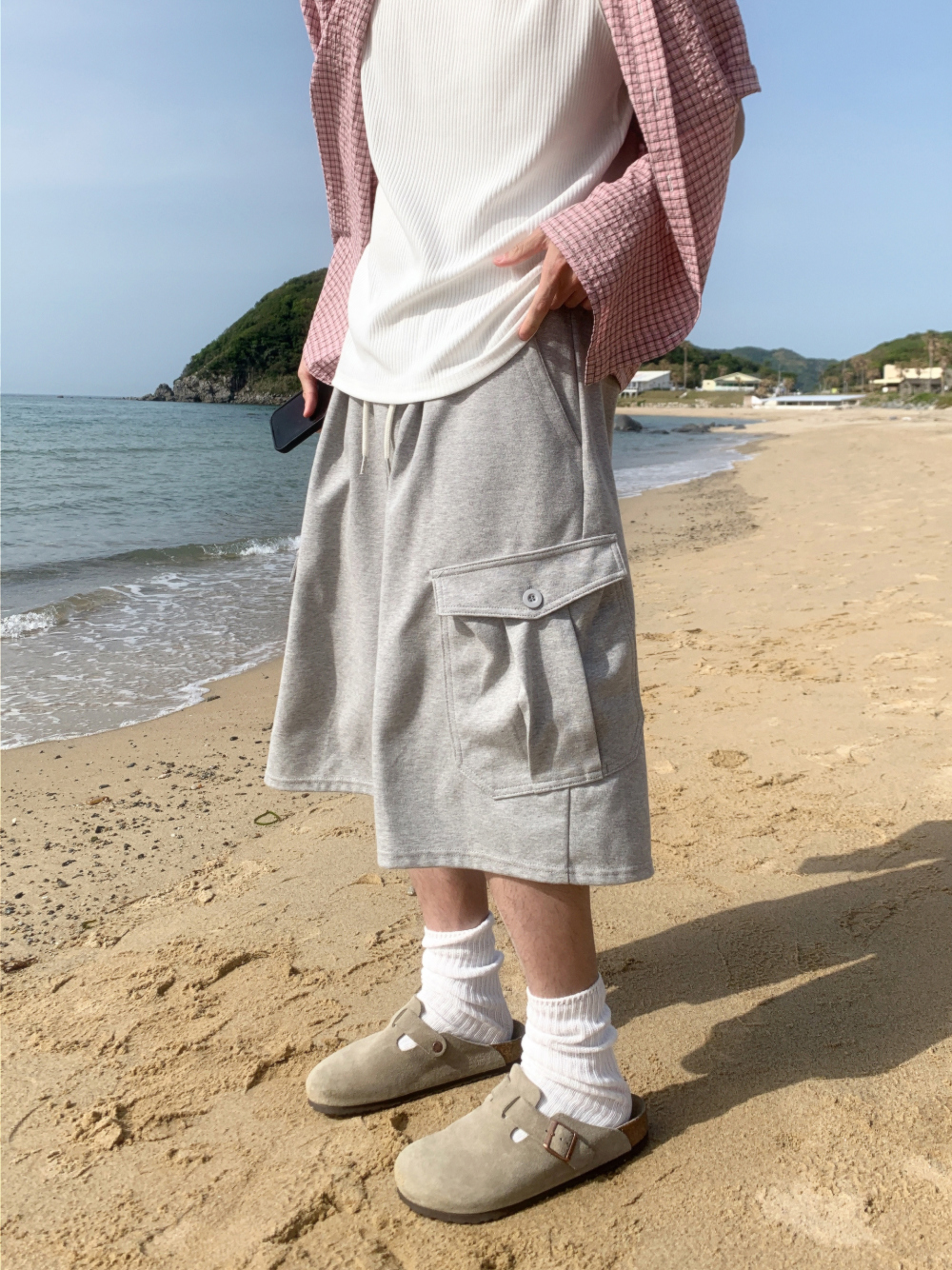 민소매 모델 착용 이미지-S134L27