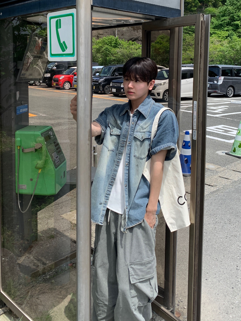 바지 모델 착용 이미지-S149L7