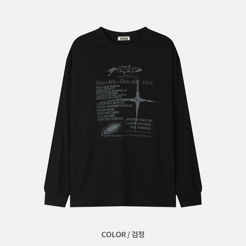 긴팔 티셔츠 차콜 색상 이미지-S141L24
