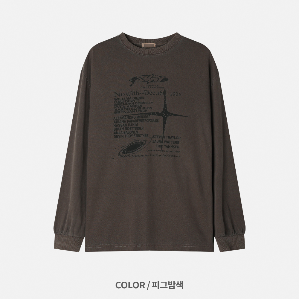 긴팔 티셔츠 오트밀 색상 이미지-S141L26