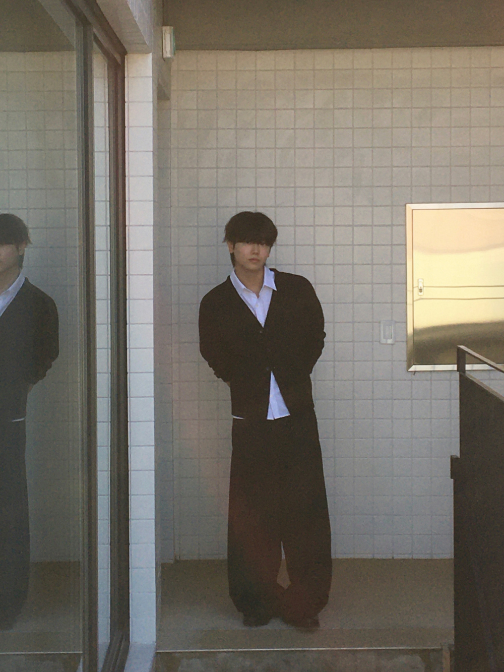 카디건 모델 착용 이미지-S183L23