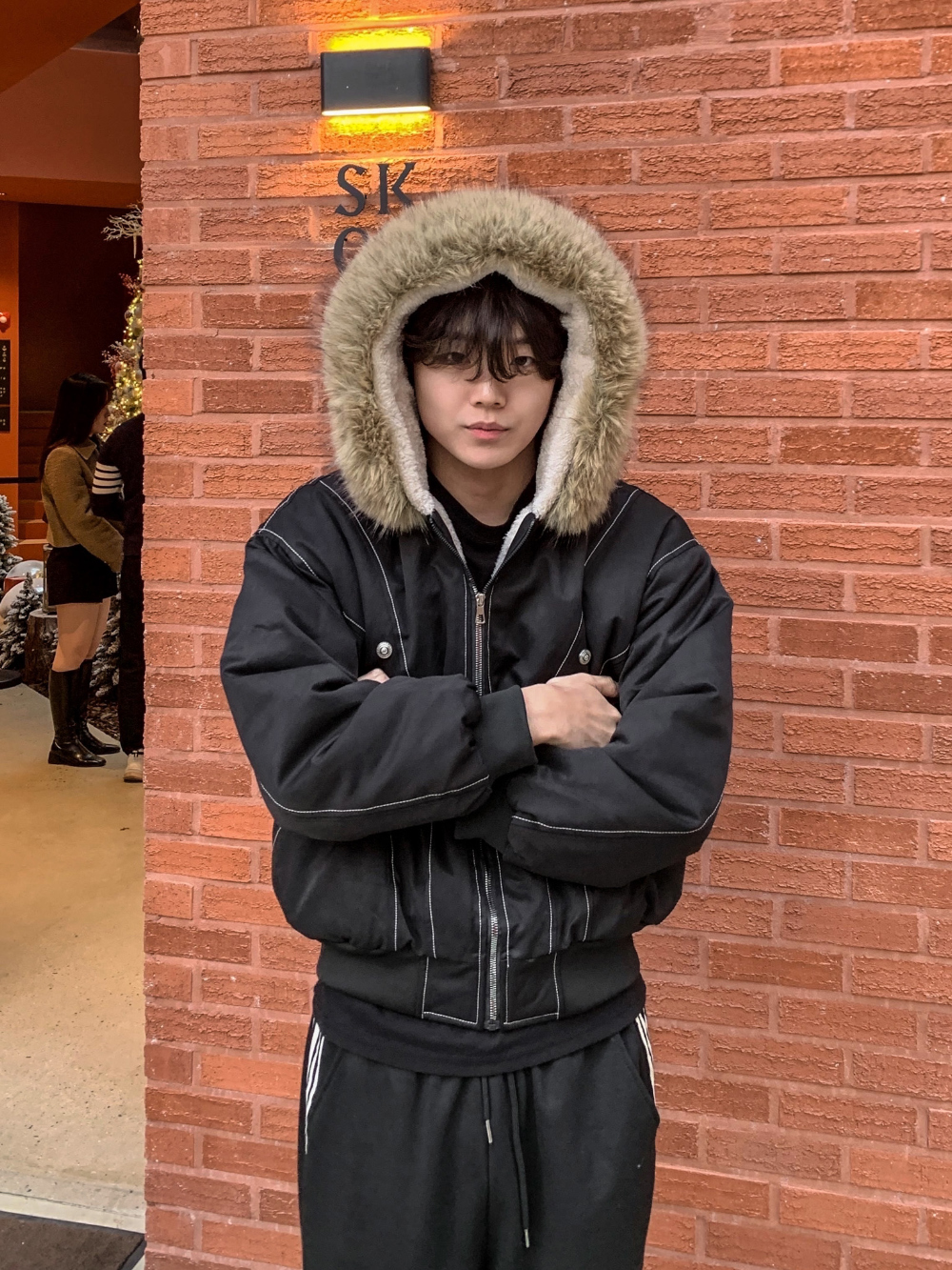 코트 모델 착용 이미지-S194L12
