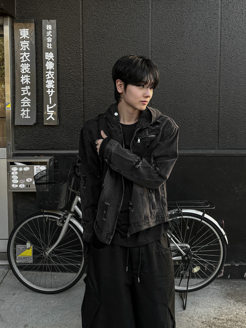 코트 모델 착용 이미지-S212L15