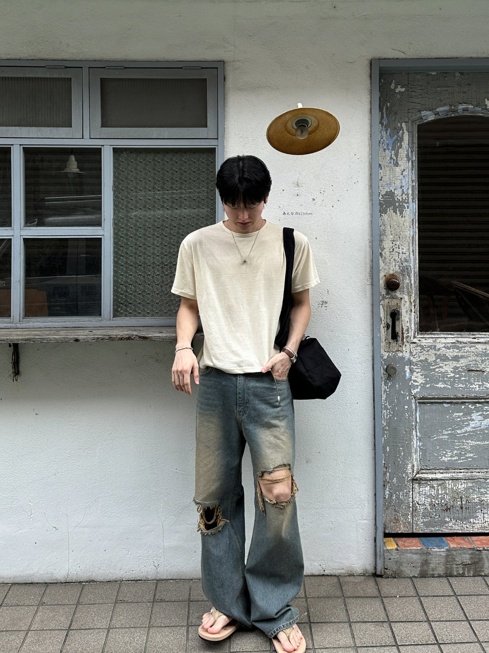 바지 모델 착용 이미지-S275L15