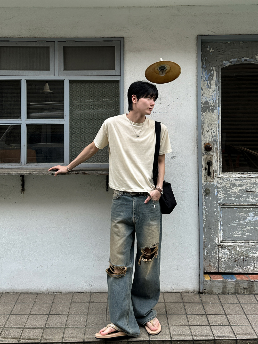 바지 모델 착용 이미지-S275L17
