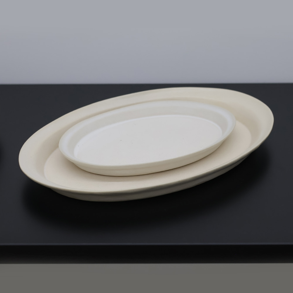 오벌 림 플레이트 세트 - 3가지 컬러 옵션 제품 이미지