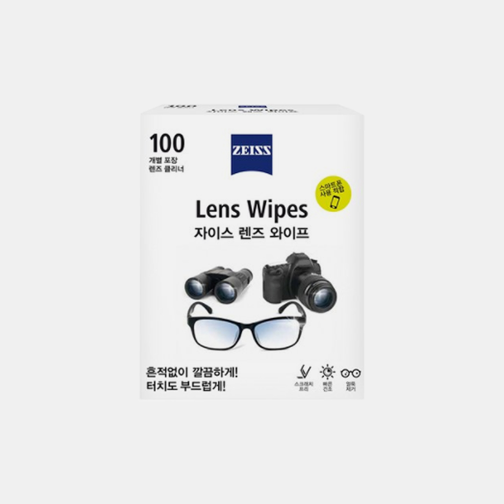 짜이스 렌즈 클리너 100매 티슈형 칼자이스 렌즈 클리닝 ZLW100
