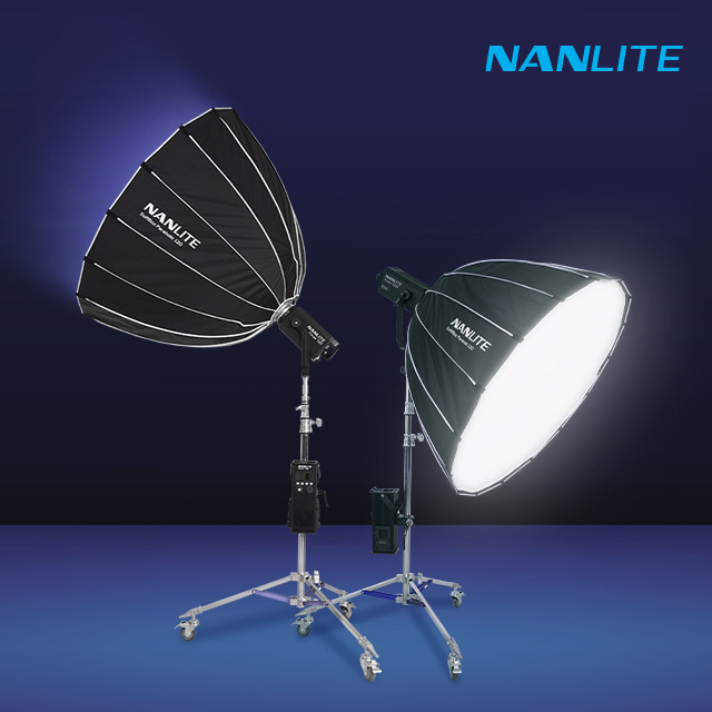 난라이트 포르자 720 / 720B LED 조명 파라볼릭 소프트박스120 투스탠드 세트