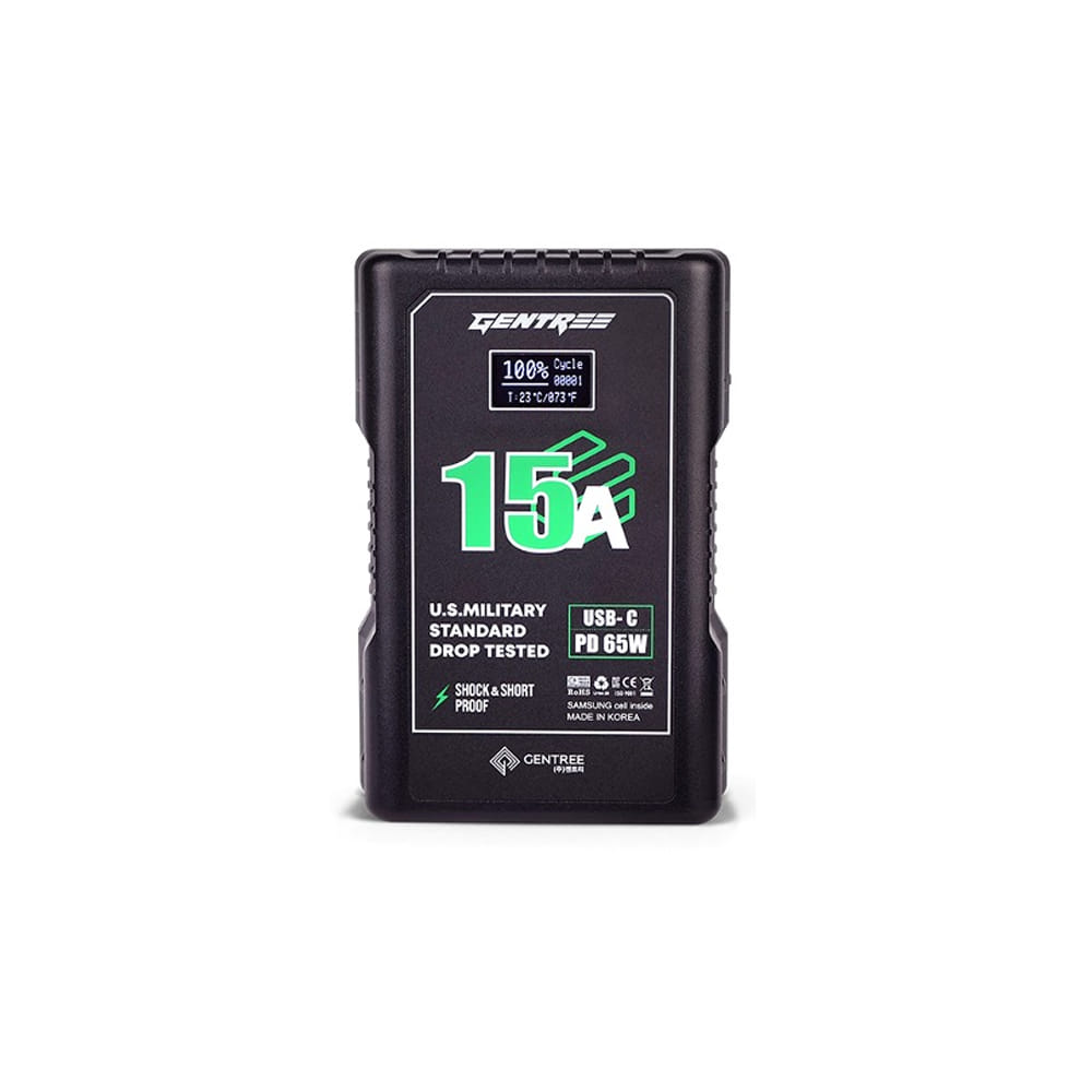 젠트리 E-CUBE-390W15A-D OLED V-마운트 배터리