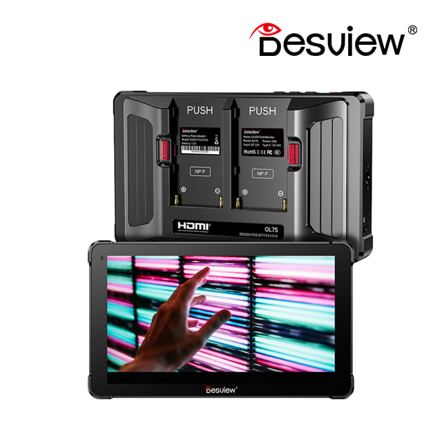 데스뷰 OL7S 카메라 방송용 7인치 프리뷰 모니터 OLED 4K SDI 지원