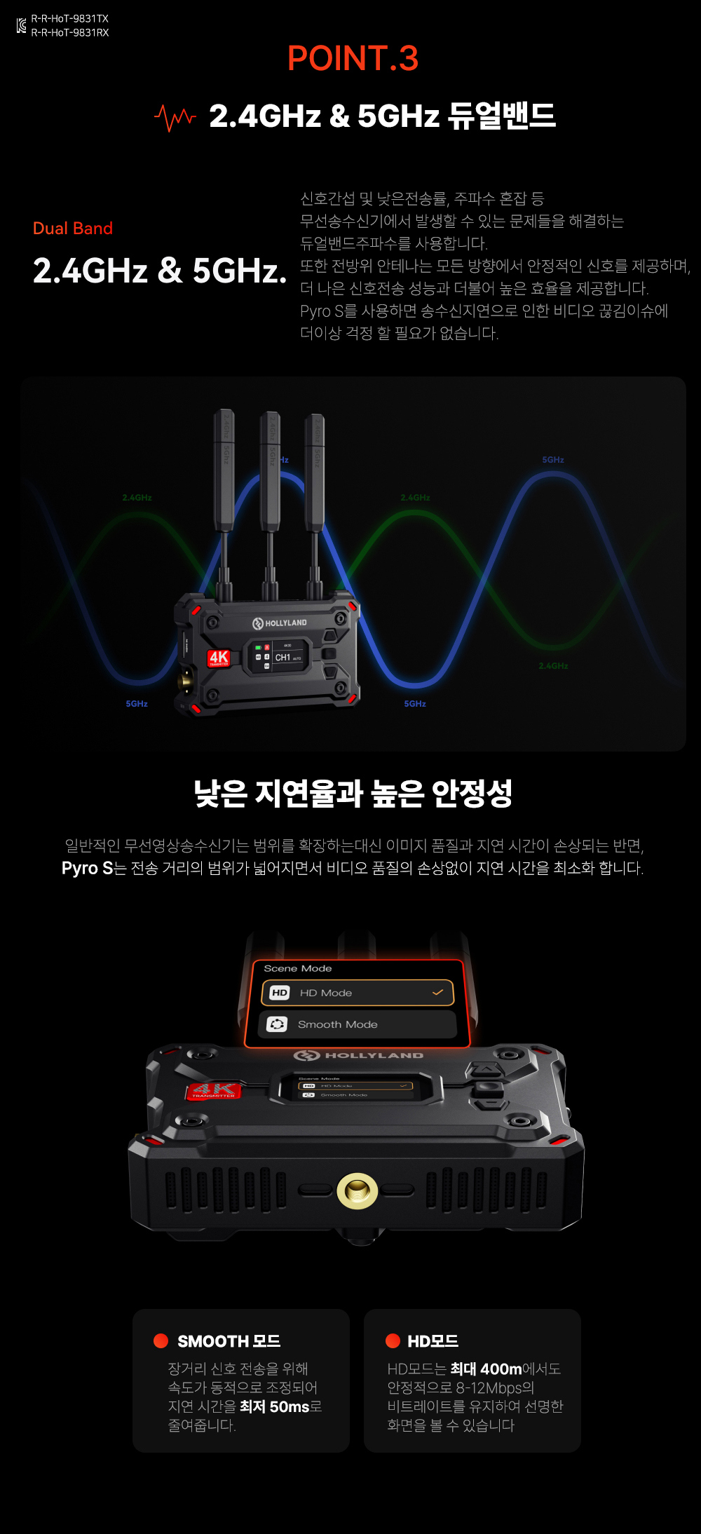 홀리랜드 Hollyland Pyro S 홀리랜드 파이로 S 송수신기 키트 상세 정보 5