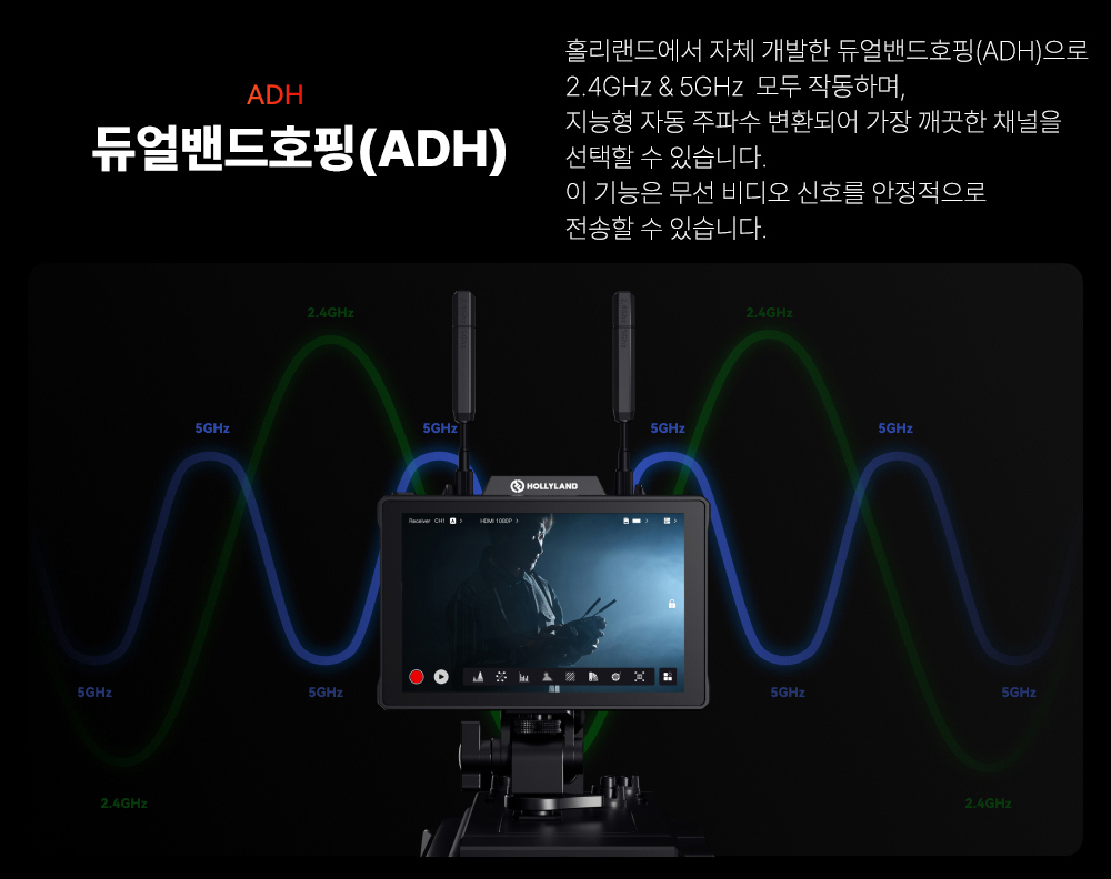 홀리랜드 Hollyland Pyro5+Pyro7 무선영상모니터(5+7인치) 홀리랜드 파이로 모니터 듀오키트 상세 정보 9