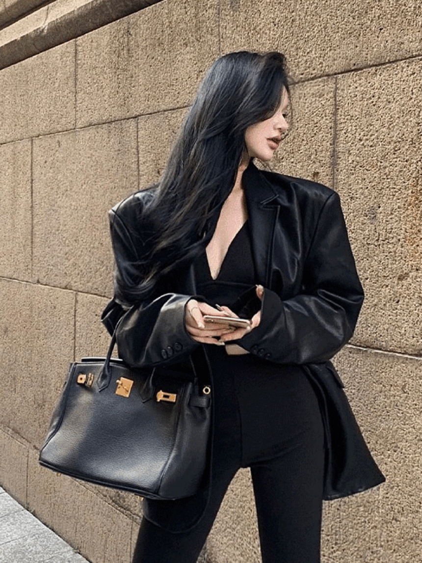 Giselle BL leather jacket