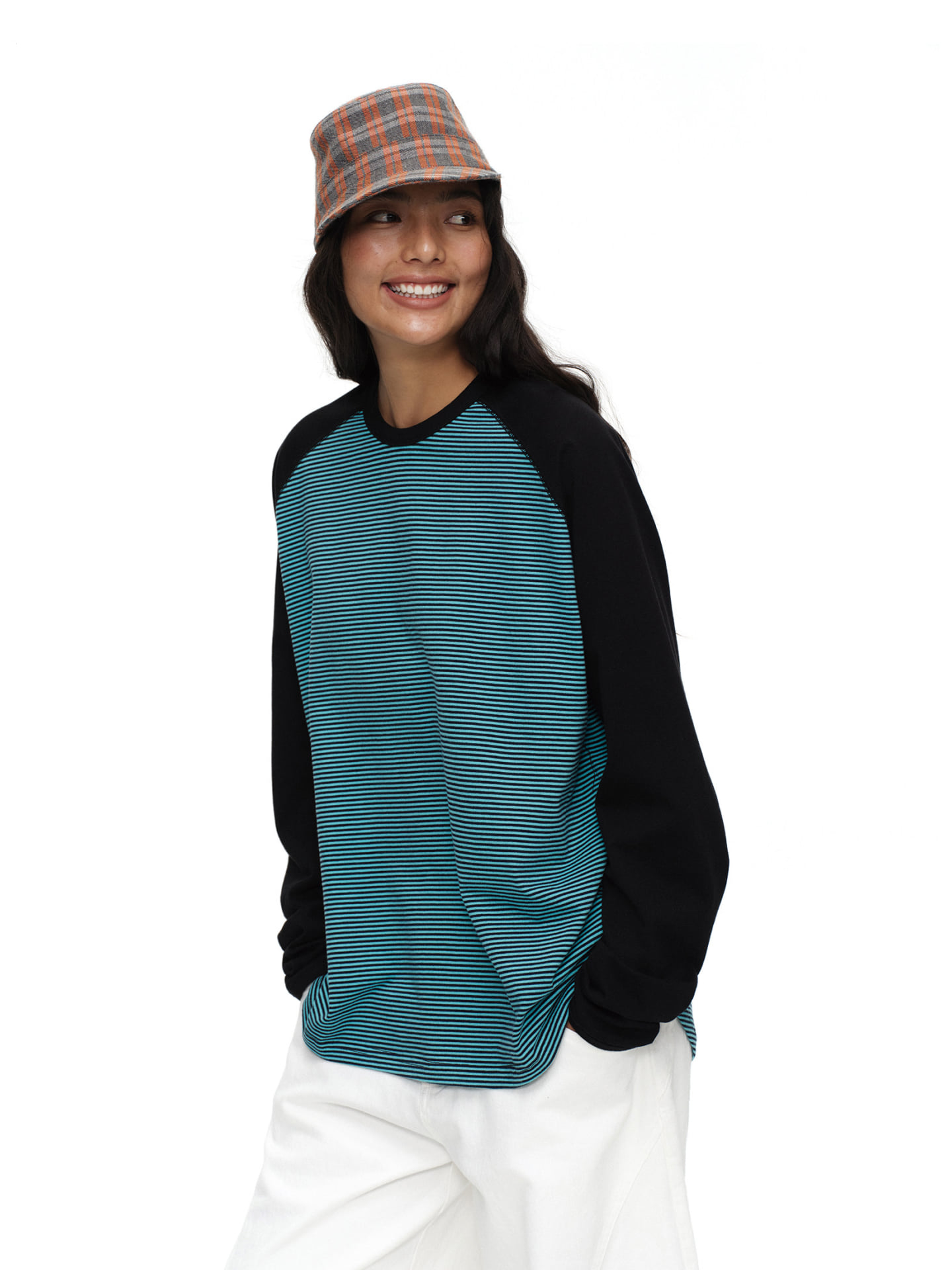 oinimi Ocean Route Stripe Raglan Tee - JAKANA