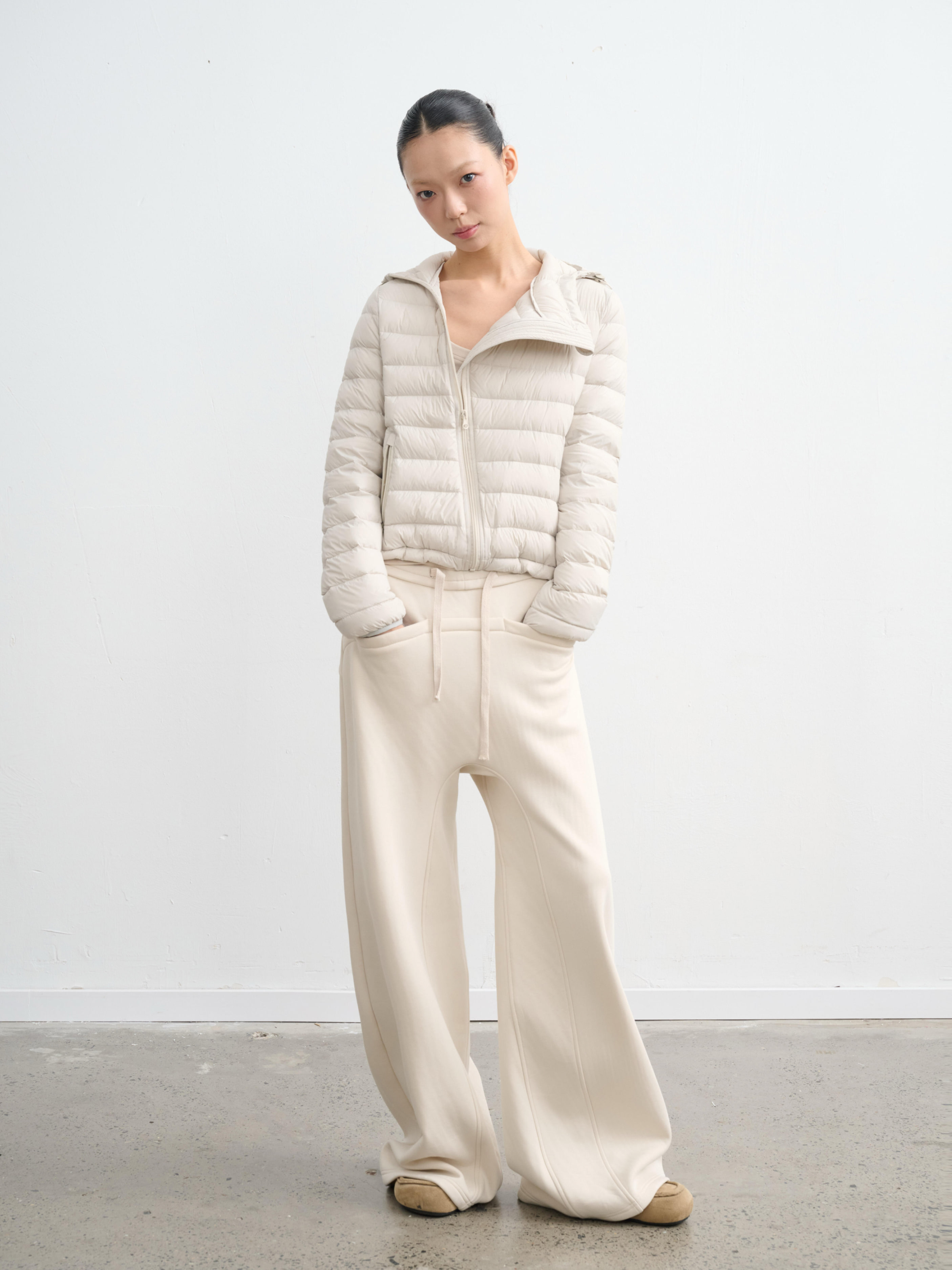 LINY LIBERTY Asymmetric Hooded Puffer Jacket - JAKANA
