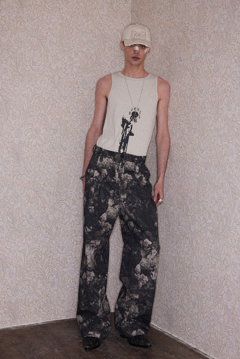 RICHILL MELANCHOLY 25SS 프린트 피팅 리브 스트레치 탱크 탑 언더셔츠 상세 이미지 17