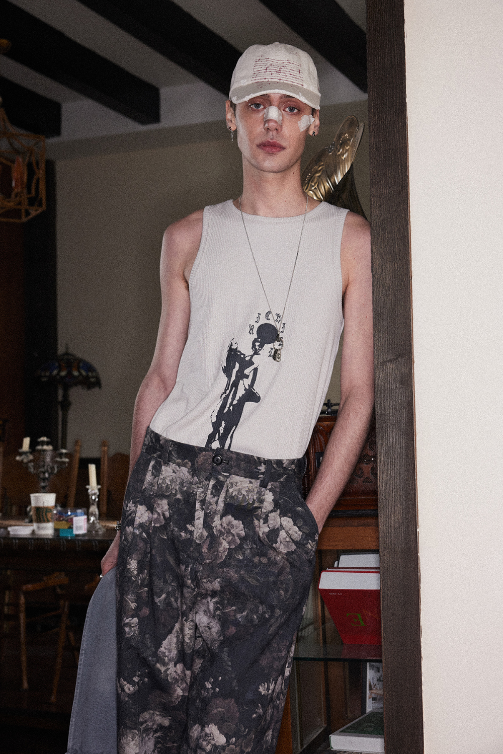 RICHILL MELANCHOLY 25SS 프린트 피팅 리브 스트레치 탱크 탑 언더셔츠 상세 이미지 8