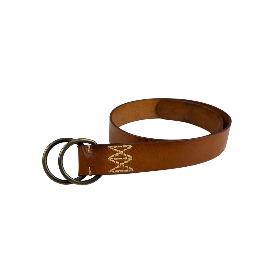 小物 visvim DOUBLE RING BELT BROWN 34 visvim leather double ring belt | Suf studios