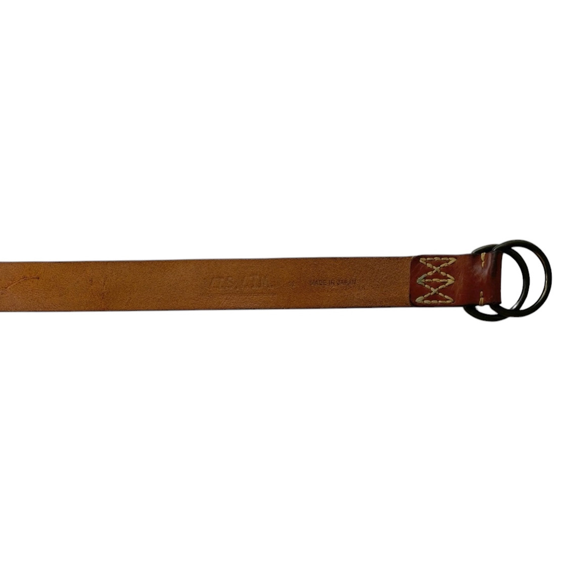 小物 visvim DOUBLE RING BELT BROWN 34 visvim leather double ring belt | Suf studios