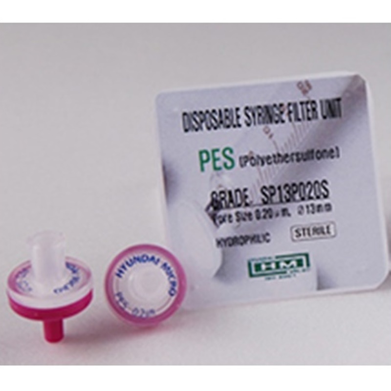 Syringe Filter PES(Polyethersulfone) 13mm PES 친수성 멸균시린지필터(0.45 ...