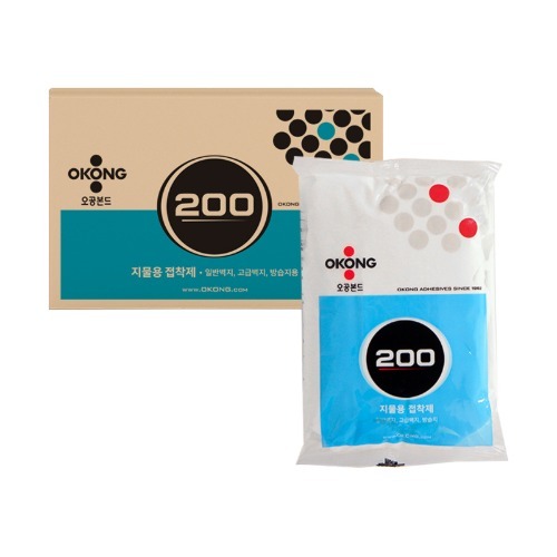 오공 200 지물용 본드 도배 벽지풀 수성 접착제 (20개입 1박스)