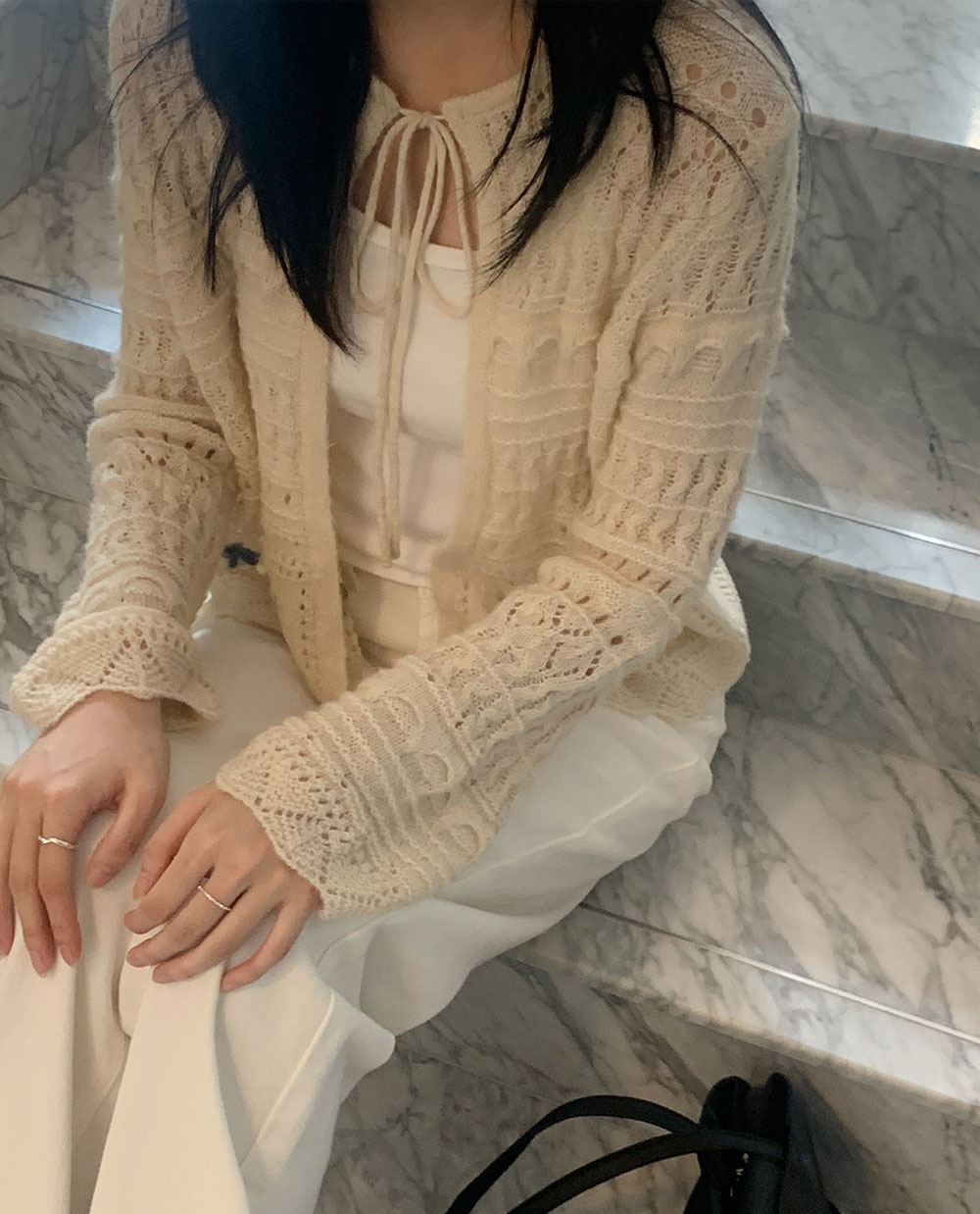 【tttmsw】フラワーカーディガン AURALEE 予約]フラワー刺繍ニットカーディガン/グリーン – Lumier