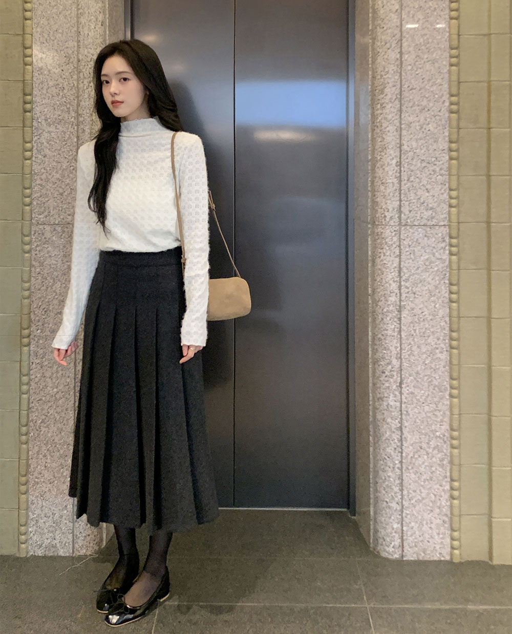 wirrow 【新品未使用品】　ベルベットドローストリング ロングスカート スカート velor mermaid long skirt /ベロアマーメイドロングスカート