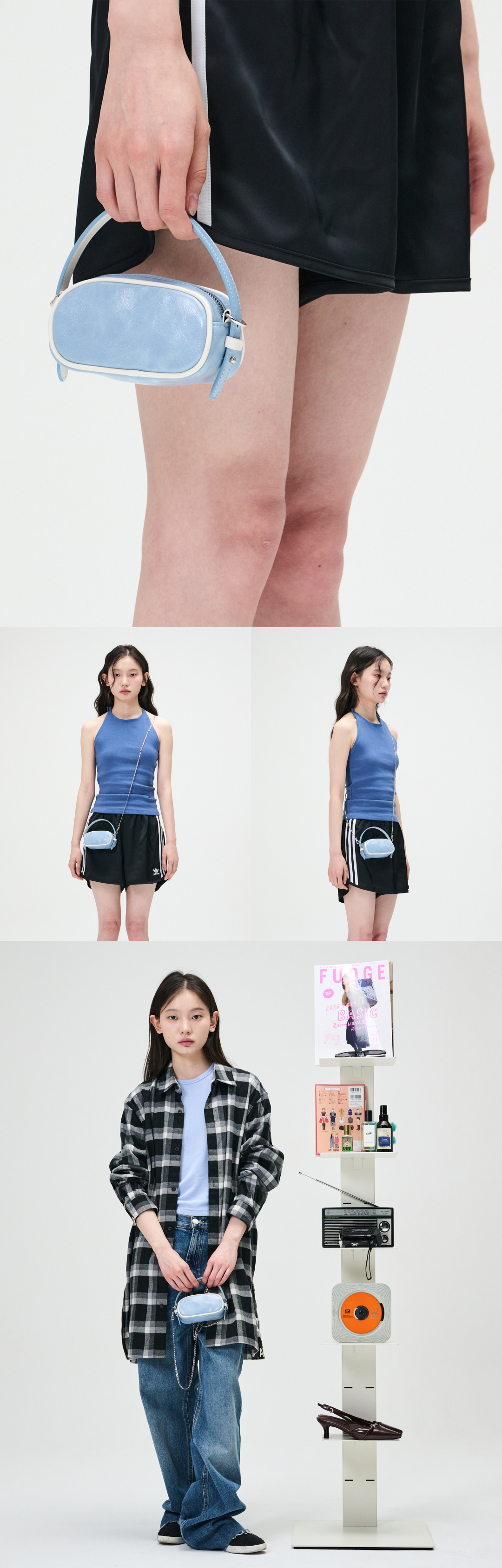 Pebble Bag Mini Light Blue