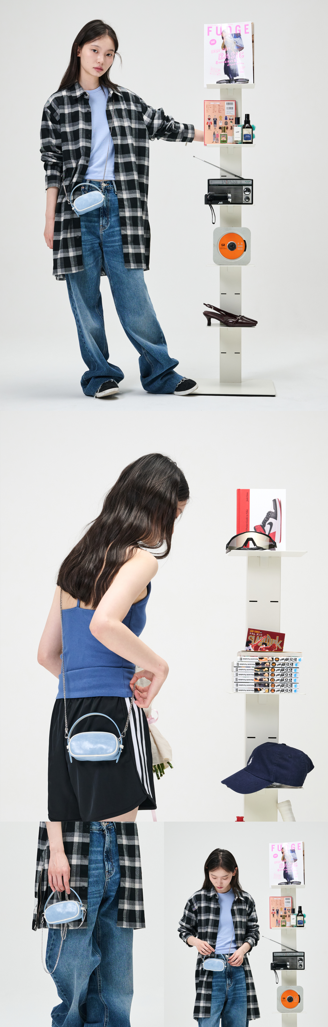 Pebble Bag Mini Light Blue