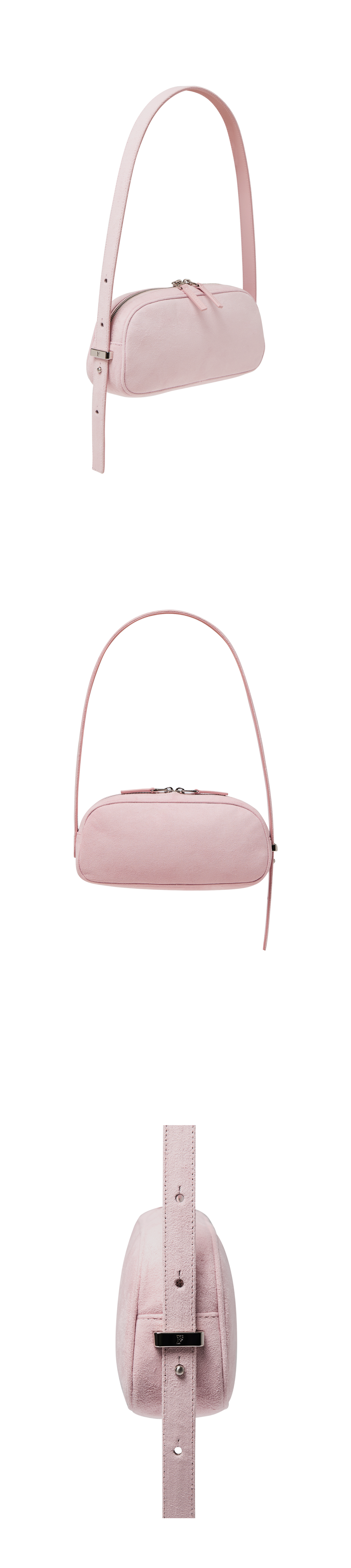 Pebble Bag Suede Pink