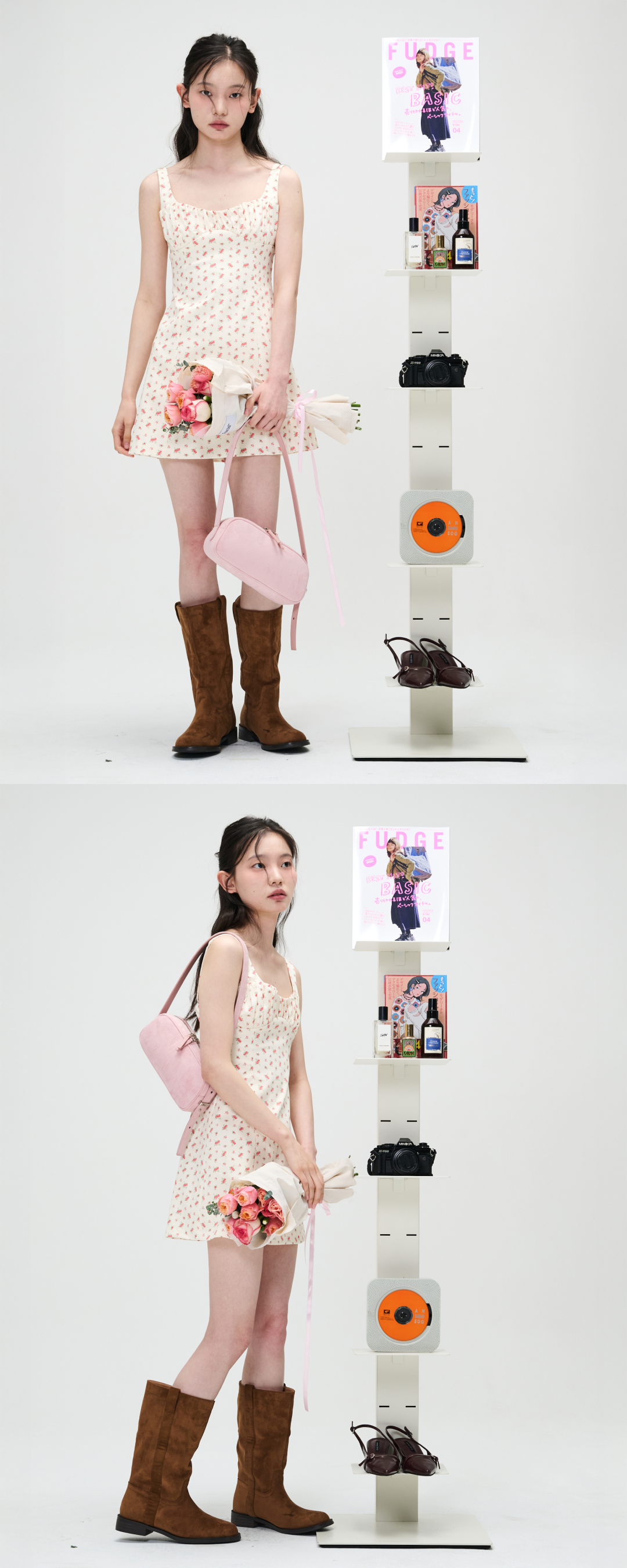 Pebble Bag Suede Pink