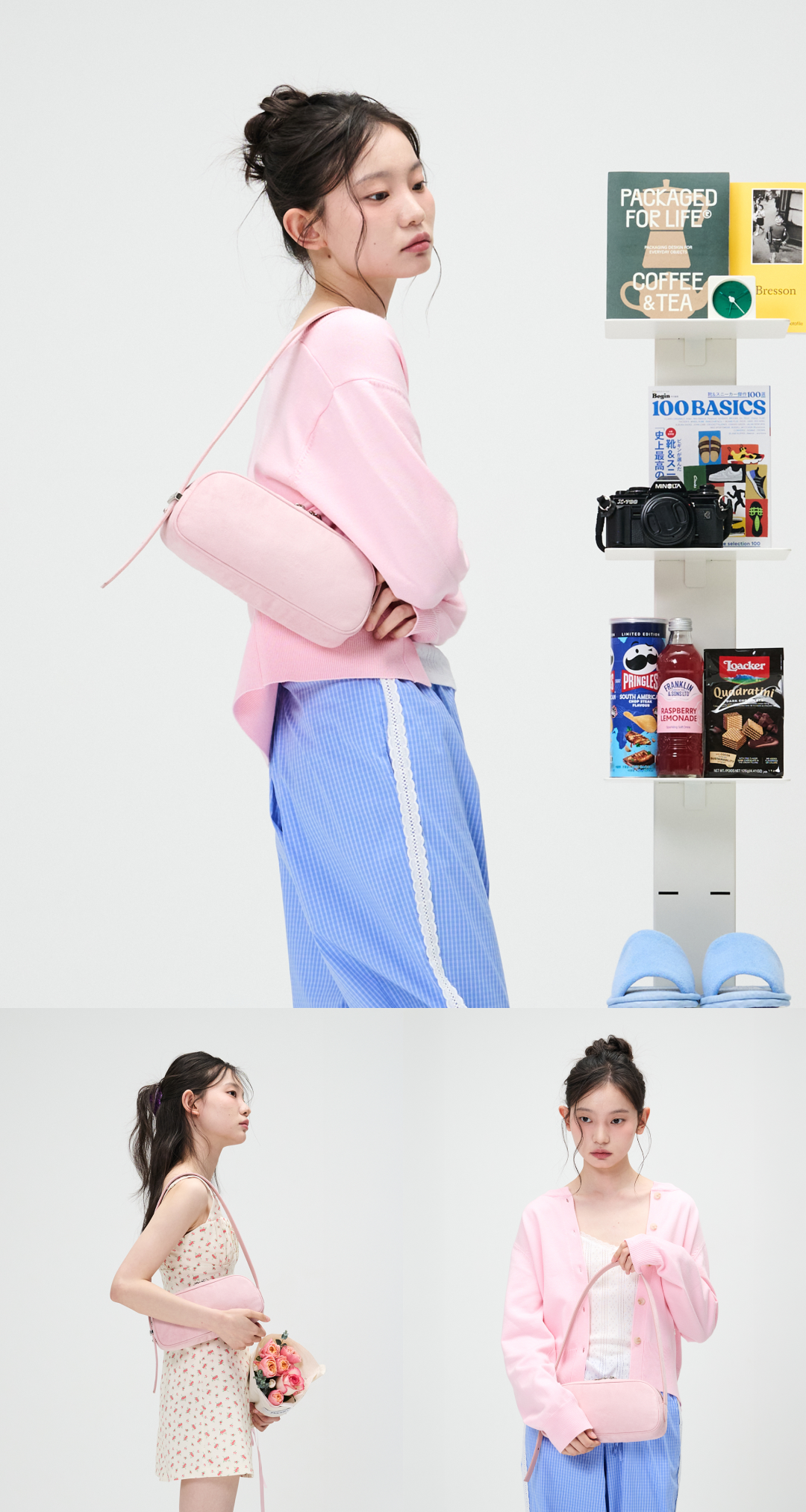 Pebble Bag Suede Pink