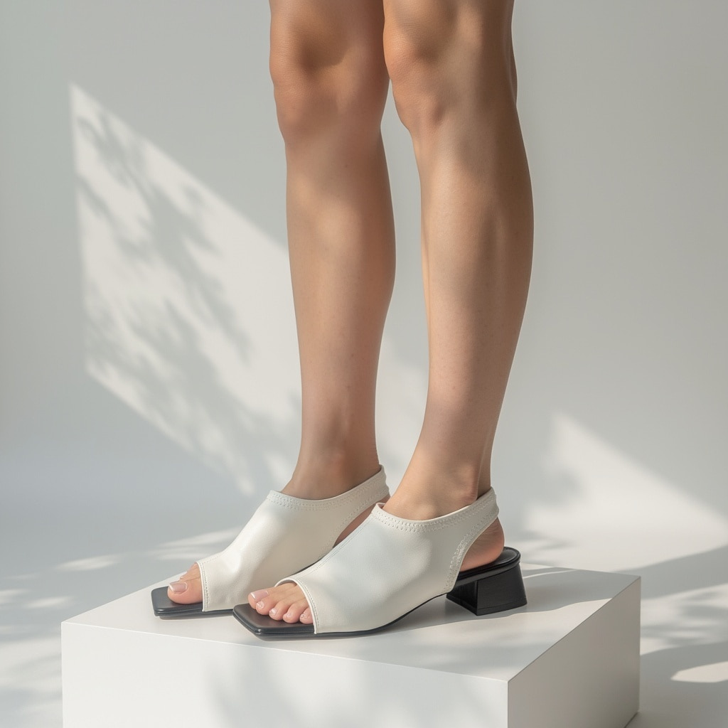 lemaire white slingback