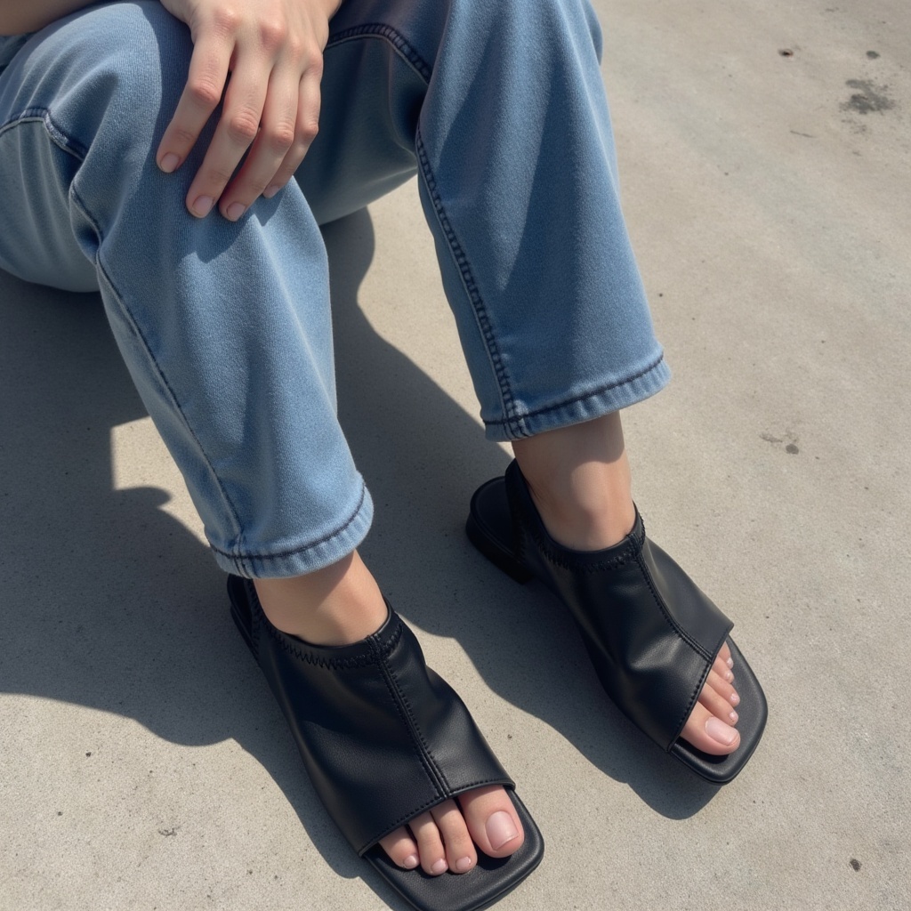 lemaire black slingback
